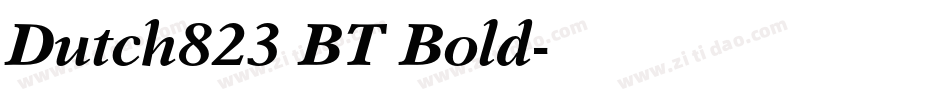 Dutch823 BT Bold字体转换